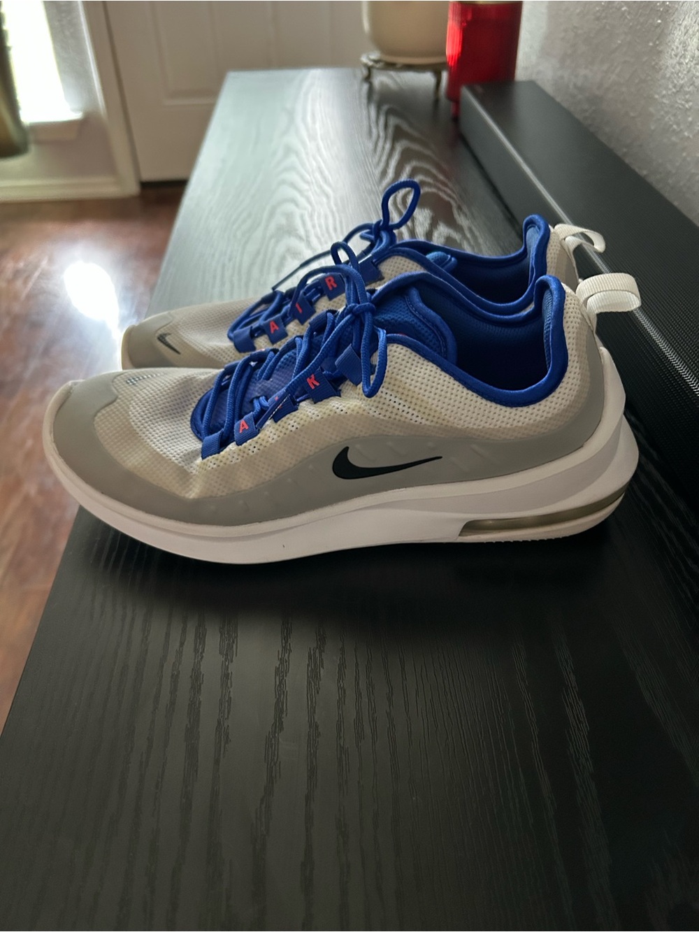 Nike White, Gray & Blue Low-Top Sneakers